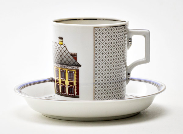 Чашка с блюдцем чайная Серебряный город 6 Гербовая