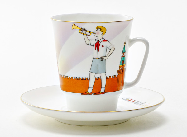 Чашка с блюдцем Спасская башня Майская