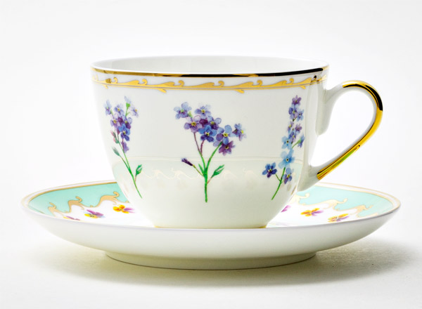 Чашка с блюдцем чайная Улыбка Флоры 3 Весенняя-2