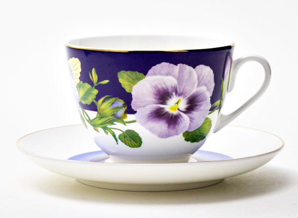 Чашка с блюдцем чайная Виола 1 Весенняя-2