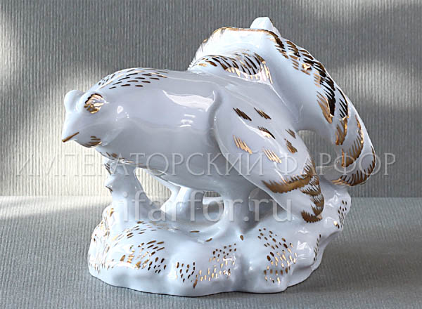 Скульптура Глухарь N2 Золотой