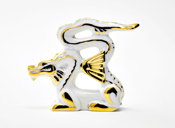 Скульптура Дракон изящный 1 Золотой