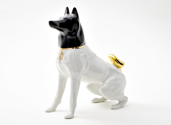 Скульптура Лайка Черная голова