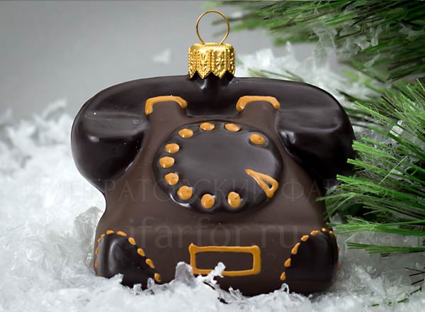 Елочная игрушка Телефон Шоколадный телефон