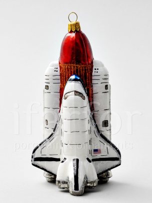 Елочная игрушка Космический корабль Шаттл 85 x 155 мм.