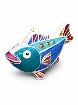 Елочная игрушка Пряничная рыбка 95 x 70 мм.