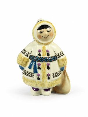 Елочная игрушка Мальчик с мешком 60 x 80 мм.