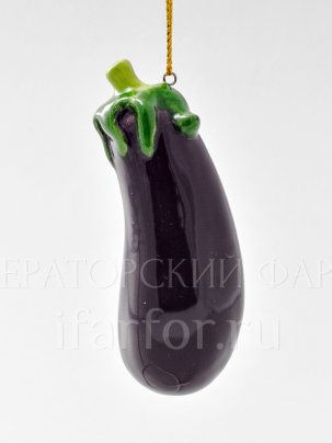 Елочная игрушка Баклажан мини 30 x 80 мм.