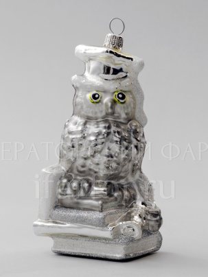 Елочная игрушка Сова 140 мм.