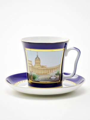 Бокал с блюдцем Канал Грибоедова 1/2 Ленинградский 360 мл.