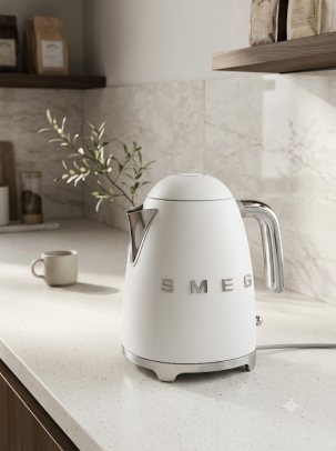 Электрический чайник SMEG KLF03WHMEU, цвет белый матовый