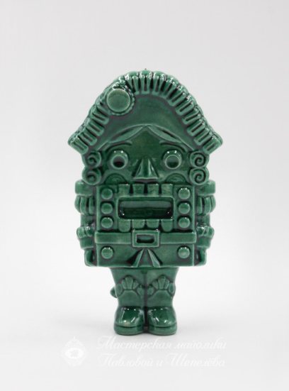 Елочная игрушка «Щелкунчик» Майолика. 113 x 65 мм.