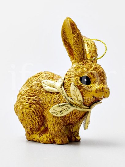Елочная игрушка «Кролик» Смола. 85 мм.