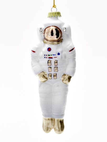 Елочная игрушка «Космонавт Major Tom» Стекло. 65 x 185 мм.