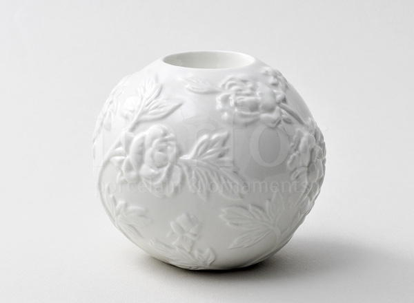 Подсвечник Цветочный рельеф Круглый