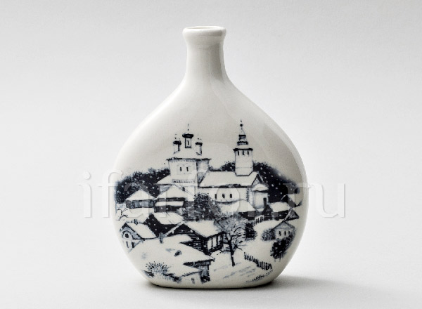 Ваза средняя Деревенька Плоская