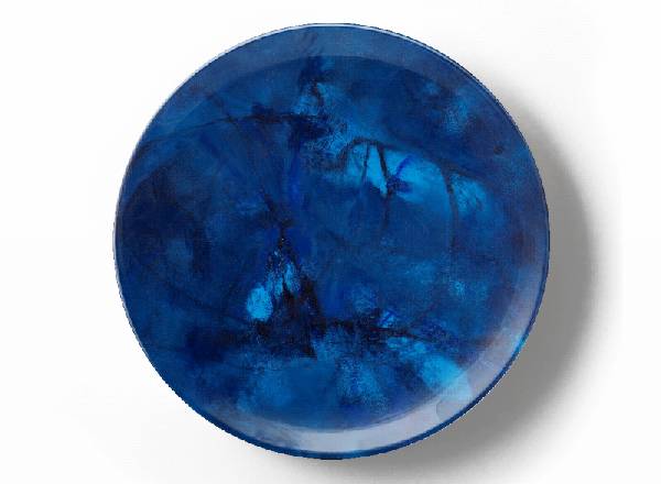 Декоративная тарелка Грег Ван Дайк Синяя композиция 5