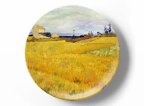 Decorative plate Vincent Van Gogh A wheat field with sheaves