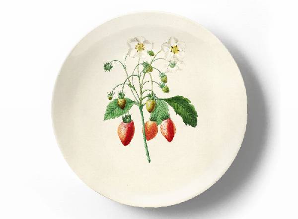 Decorative plate Pierre-Joseph Redouté Strawberry Flower