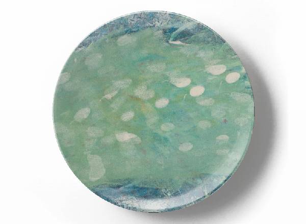 Декоративная тарелка Грег Ван Дайк Зеленая композиция 4