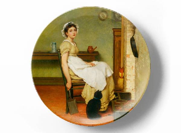 Decorative plate George Dunlop Leslie After cleaning
