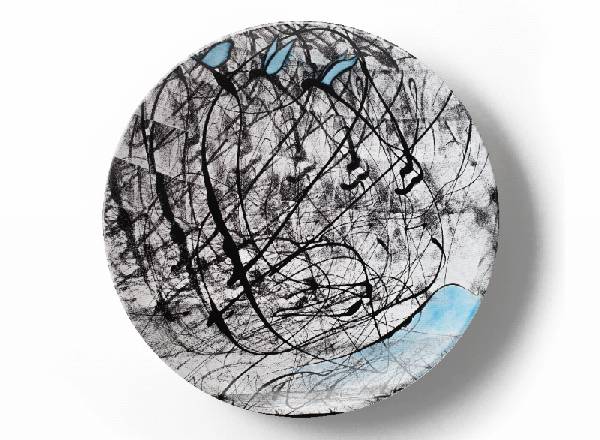 Декоративная тарелка Грег Ван Дайк Мотыльки над морем у горы Фудзи