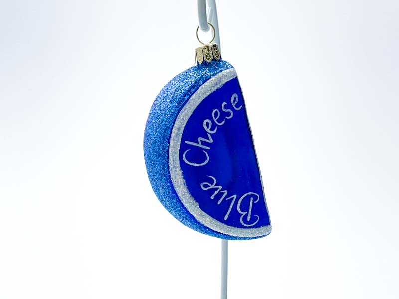 Елочная игрушка «Сыр Blue» Стекло. 45 x 100 мм.