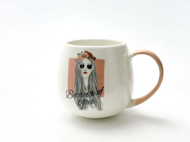 Кружка «BECAUSE OF YOU» Форма: Royal Classics. Керамика. 400 мл.
