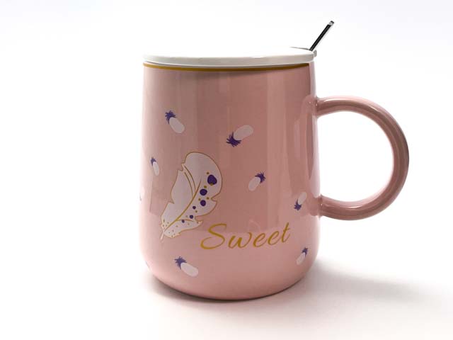 Кружка с крышкой и ложкой «Sweet» Форма: Royal Classics. Керамика. 530 мл.