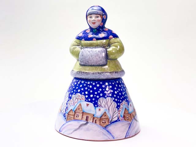 Шкатулка «Шкатулка-секрет Зима» Форма: Шкатулка-секрет Зима. Майолика. 100 x 140 мм.