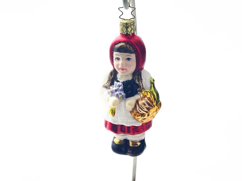 Елочная игрушка «Красная шапочка» Стекло. 50 x 125 мм.