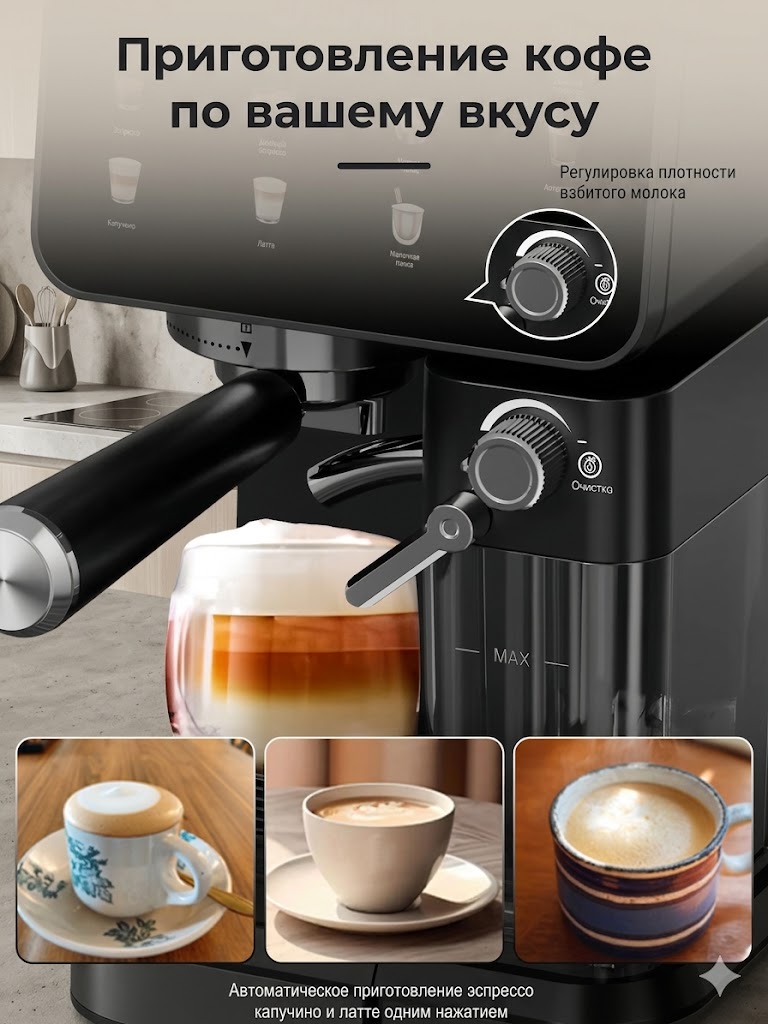 Кофемашина автоматическая K014, 20 бар K014,1350 Вт,20 Бар