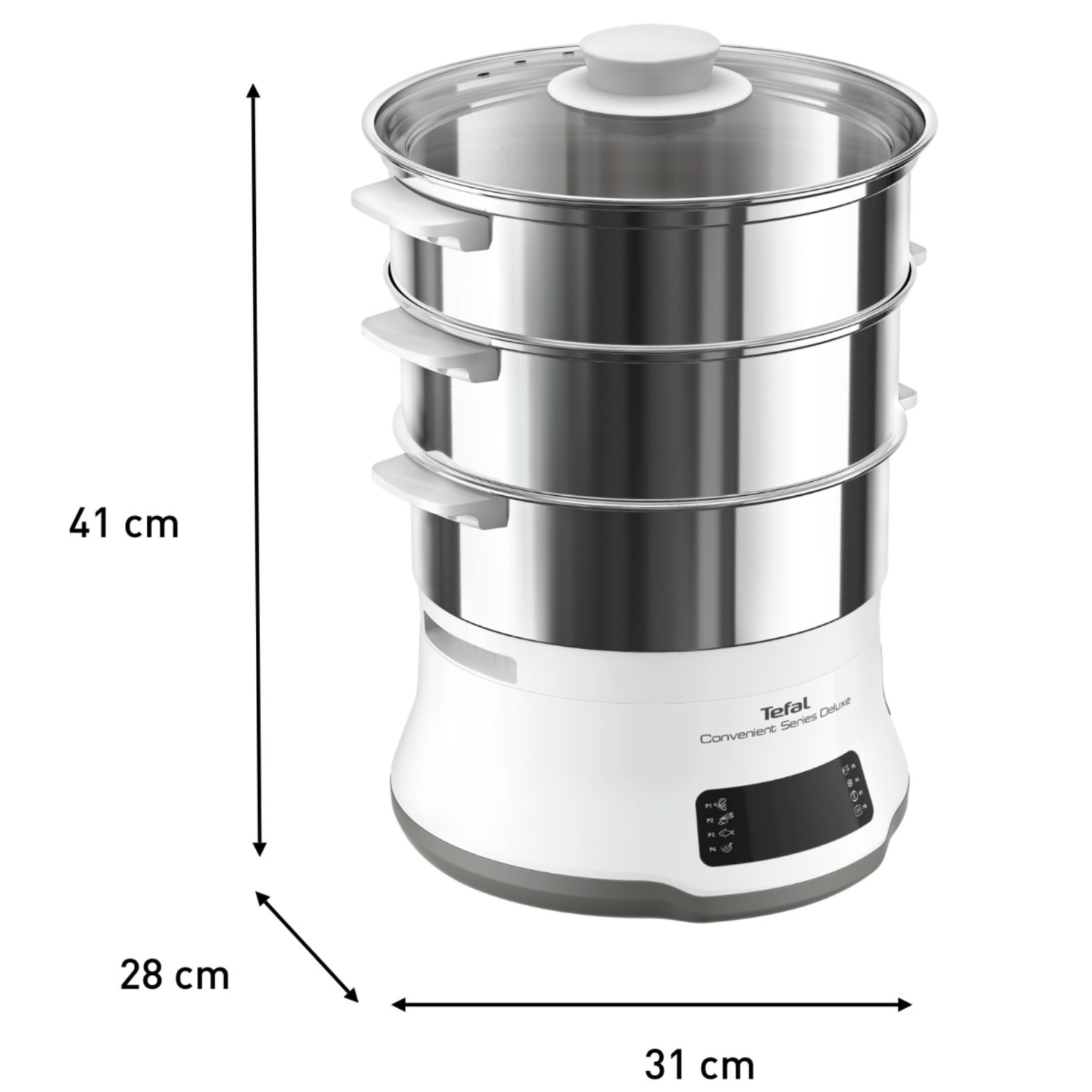 Пароварка электрическая Tefal Convenient Series Deluxe VC502D10 3 яруса