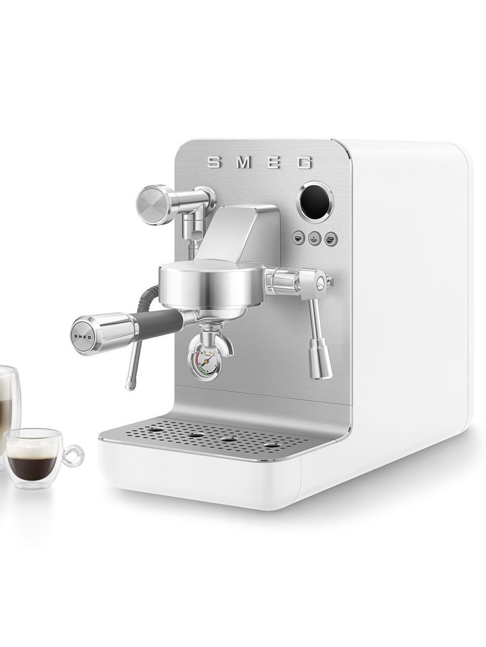 Рожковая эспрессо кофемашина SMEG EMC02WHMEU Цвет белый матовый